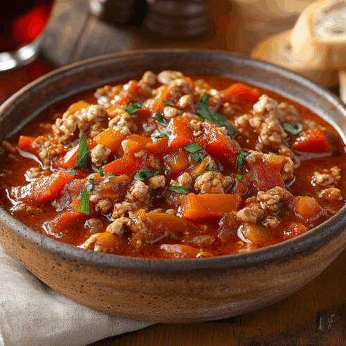 Pork Mince And Red Pepper Paprikash