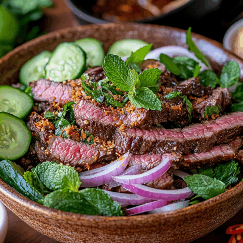 Sizzling Thai Beef Salad: A Culinary Waterfall Of Flavor 2 Thai Waterfall Beef Salad (Nam Tok)