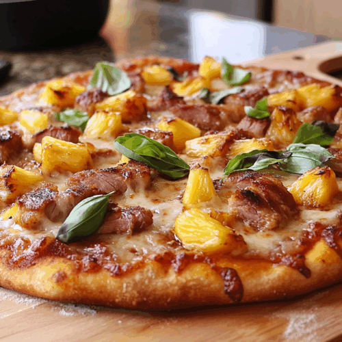 Pineapple Pork Pizza