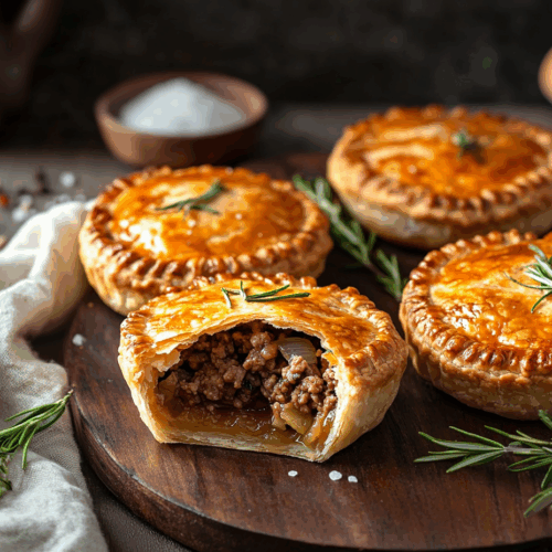Savory Lamb And Rosemary Pies With Flaky Pastry