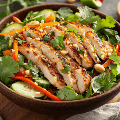 Zesty Cambodian Lemongrass Chicken Salad Bursting With Flavor