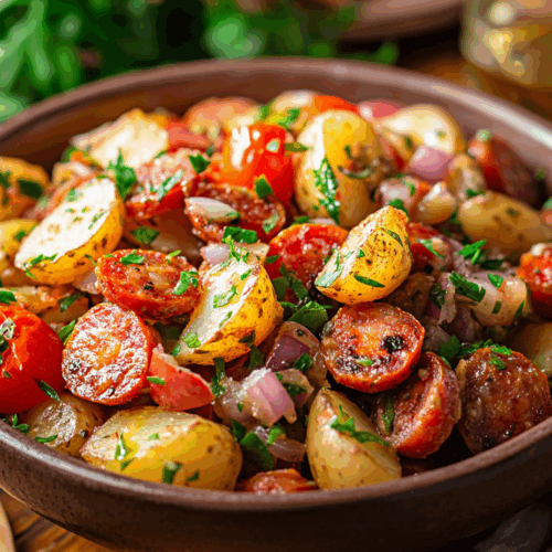Smoky Chorizo And Potato Salad Bursting With Spanish Flavors