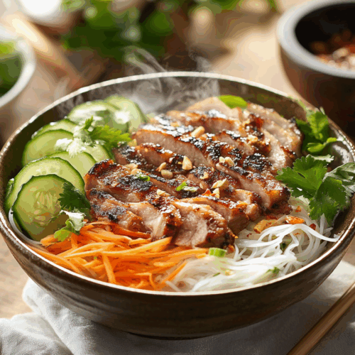 Hanoi'S Delicious Grilled Pork And Vermicelli Salad Delight