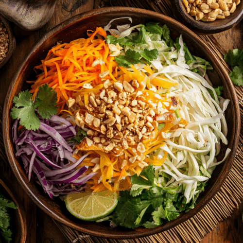 Vibrant Cambodian Green Mango Salad With Dried Fish