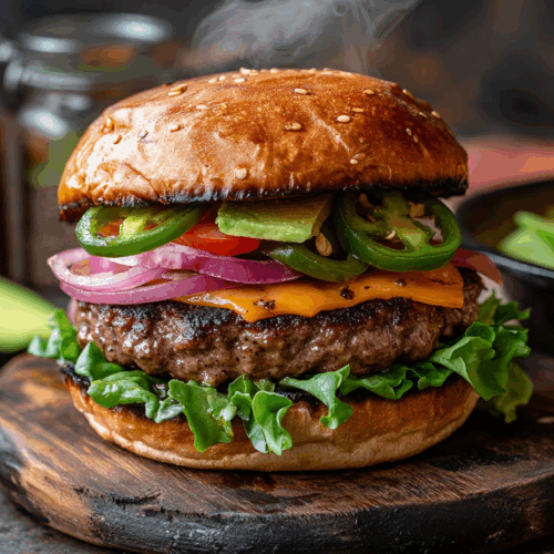 Spicy Wild Elk Burger Magic