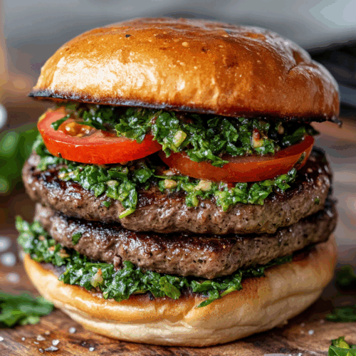 Argentine Chimichurri Steak Burgers