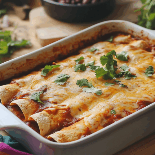 Spicy Beef Enchilada Bake