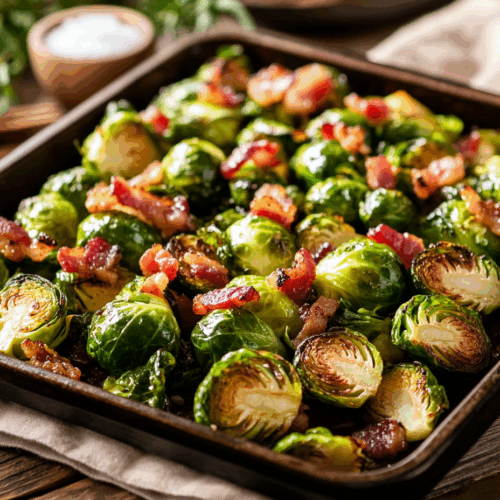 Sweet And Savory Maple Bacon Brussels Sprouts Delight