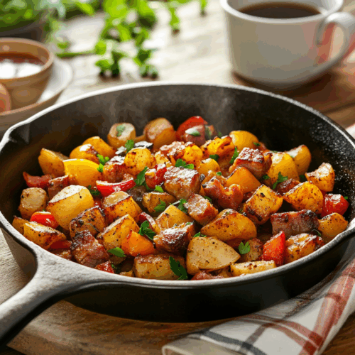 Smoky Pork And Potato Hash: A Hearty Breakfast Delight