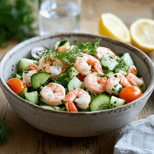 Nordic Shrimp Delight: A Fresh Scandinavian Salad Classic