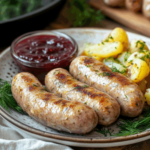 Scandinavian Delight: Minced Pork And Dill Sausage