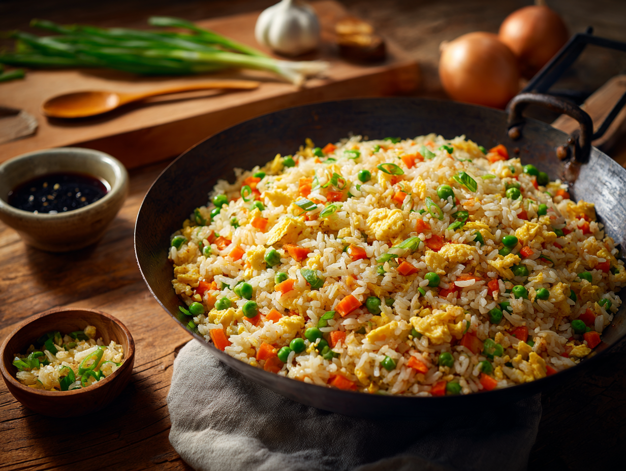Umami-Packed Garlic Fried Rice with Vegetables