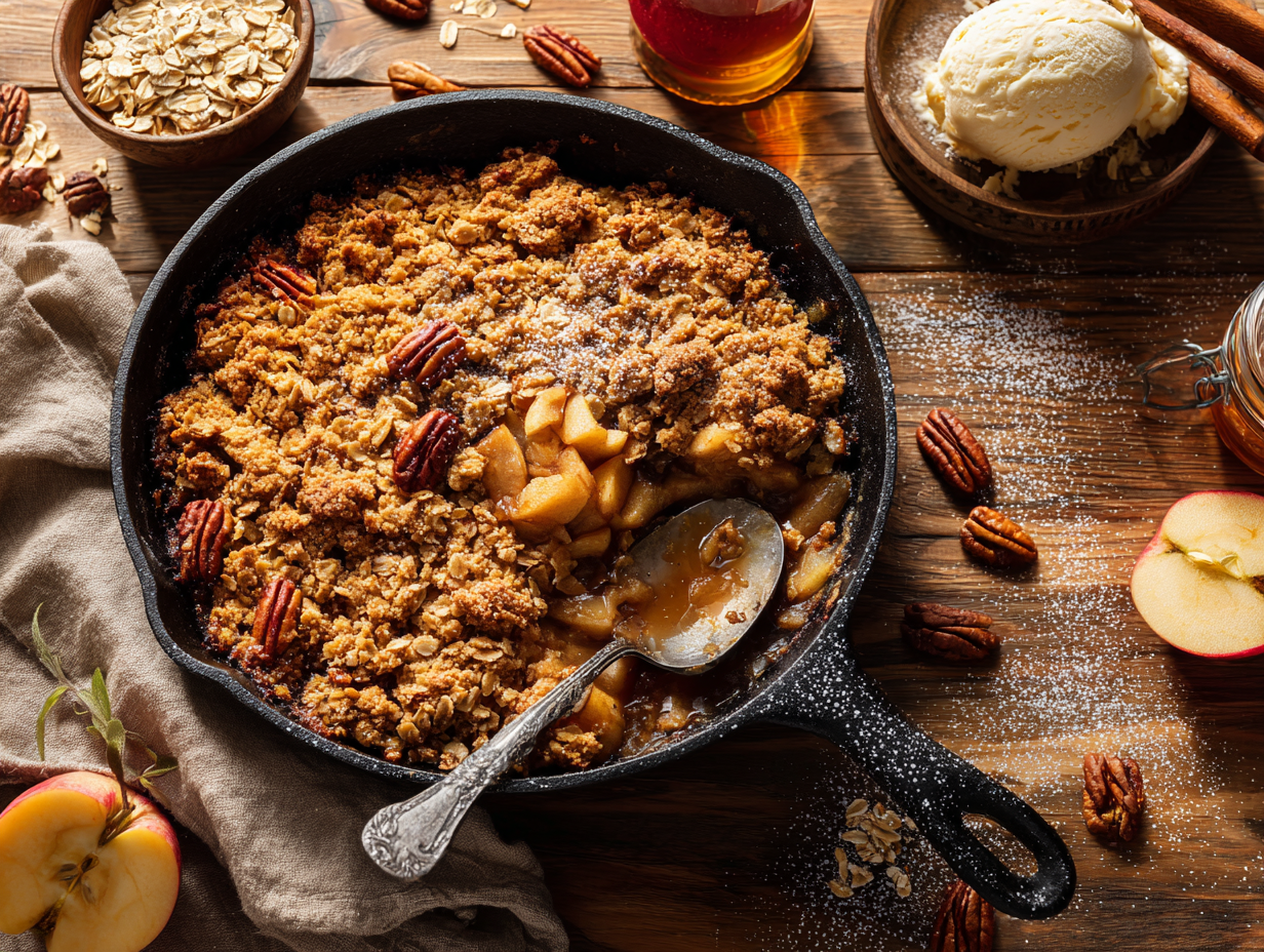 Skillet Apple Crisp in About 30 Minutes