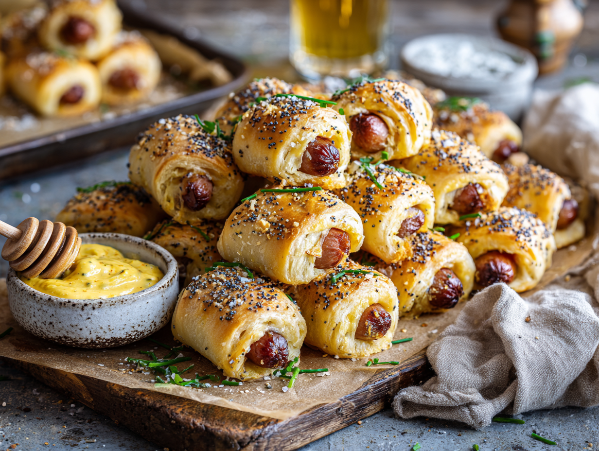 Pigs in a Blanket Recipe with Dijon-Honey Dip