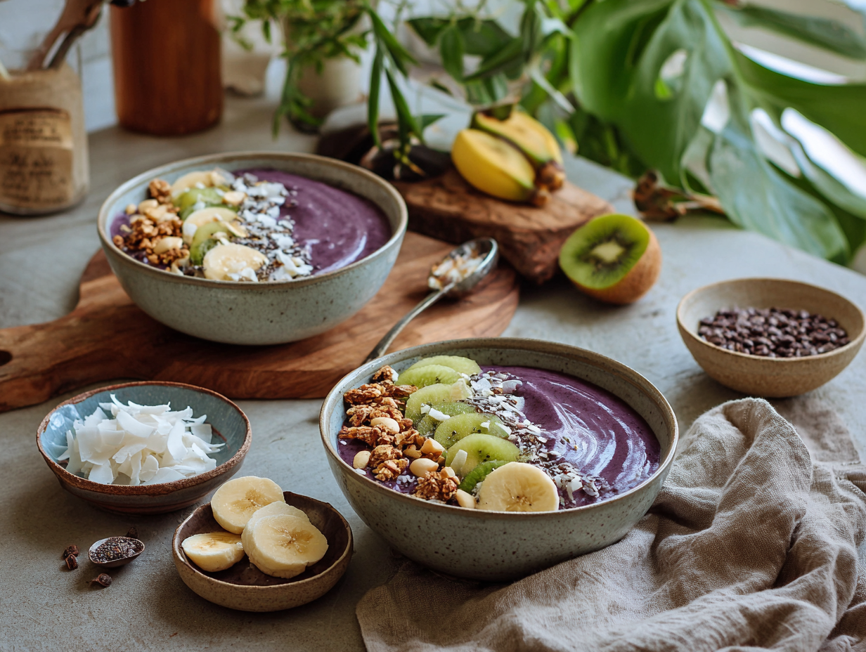 Brazilian Açaí Bowl Recipe (Rio-Style) With Crunchy Coconut &Amp; Cacao