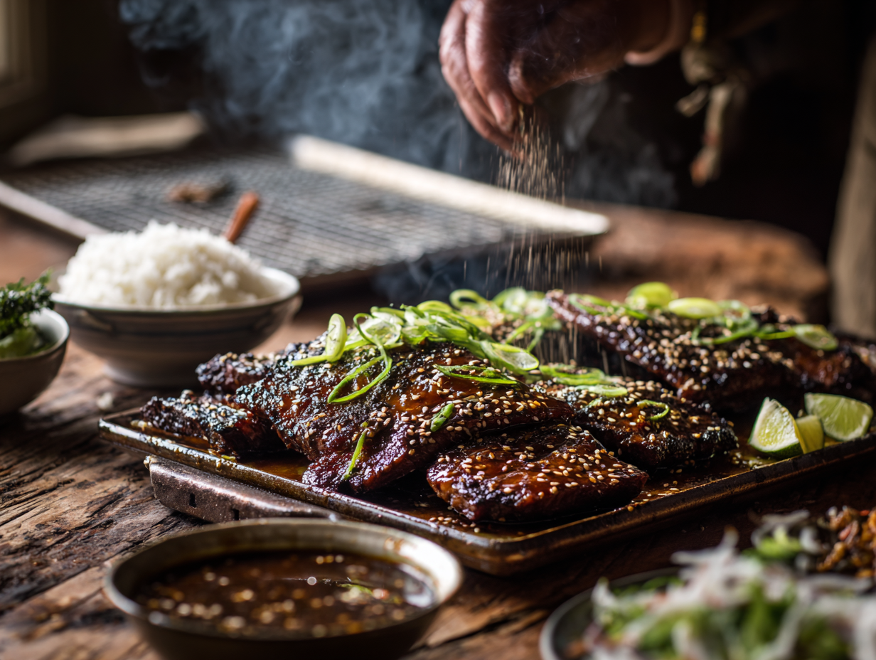 Quick Broiled Galbi (Korean Flanken Short Ribs)