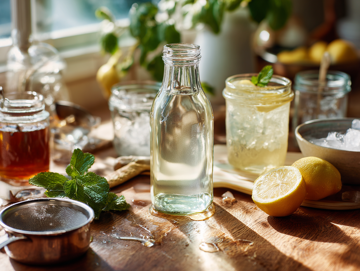 Classic Simple Syrup (11) with Quick Citrus–Mint Infusion Option