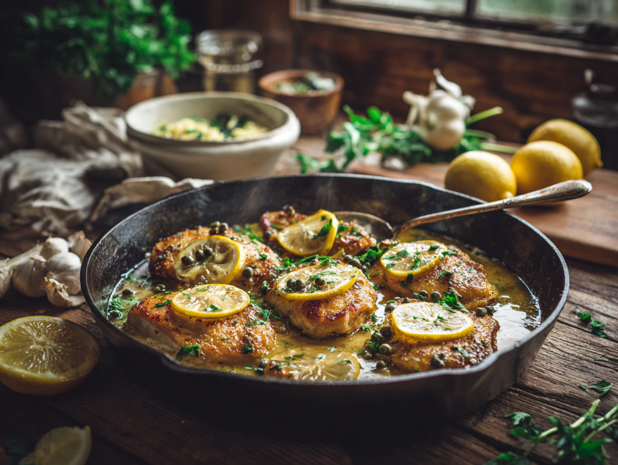 Zesty Skillet Lemon Chicken With Garlic Butter And Herbs