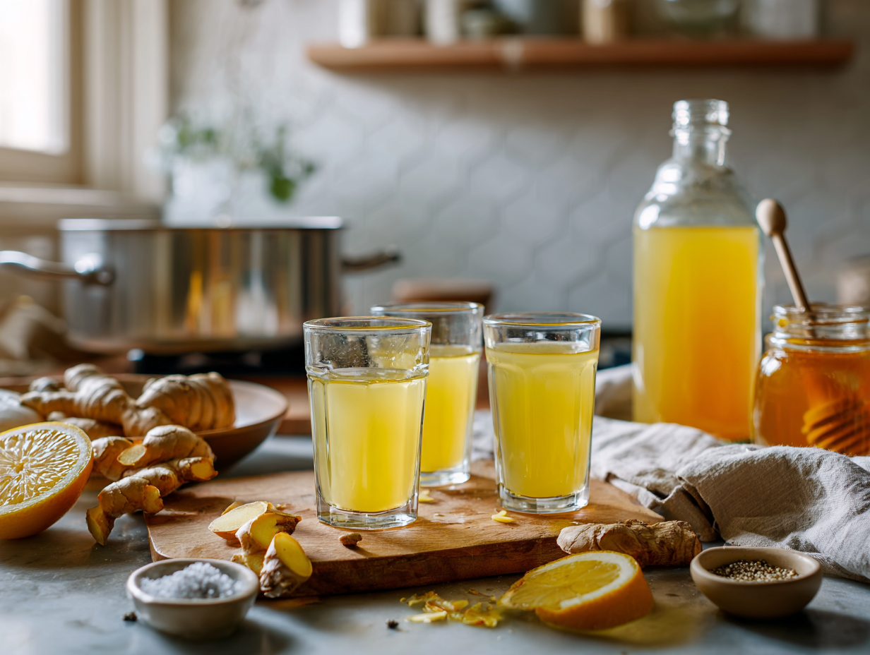 Fiery Citrus Ginger Shots (Stovetop Quick Brew)