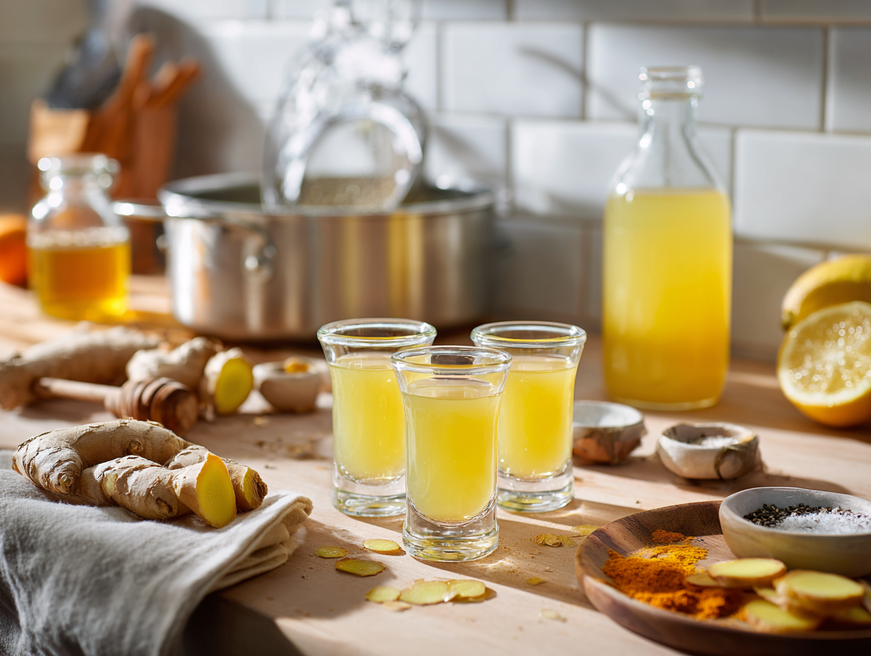 Fiery Citrus Ginger Shots (Stovetop Quick Brew)
