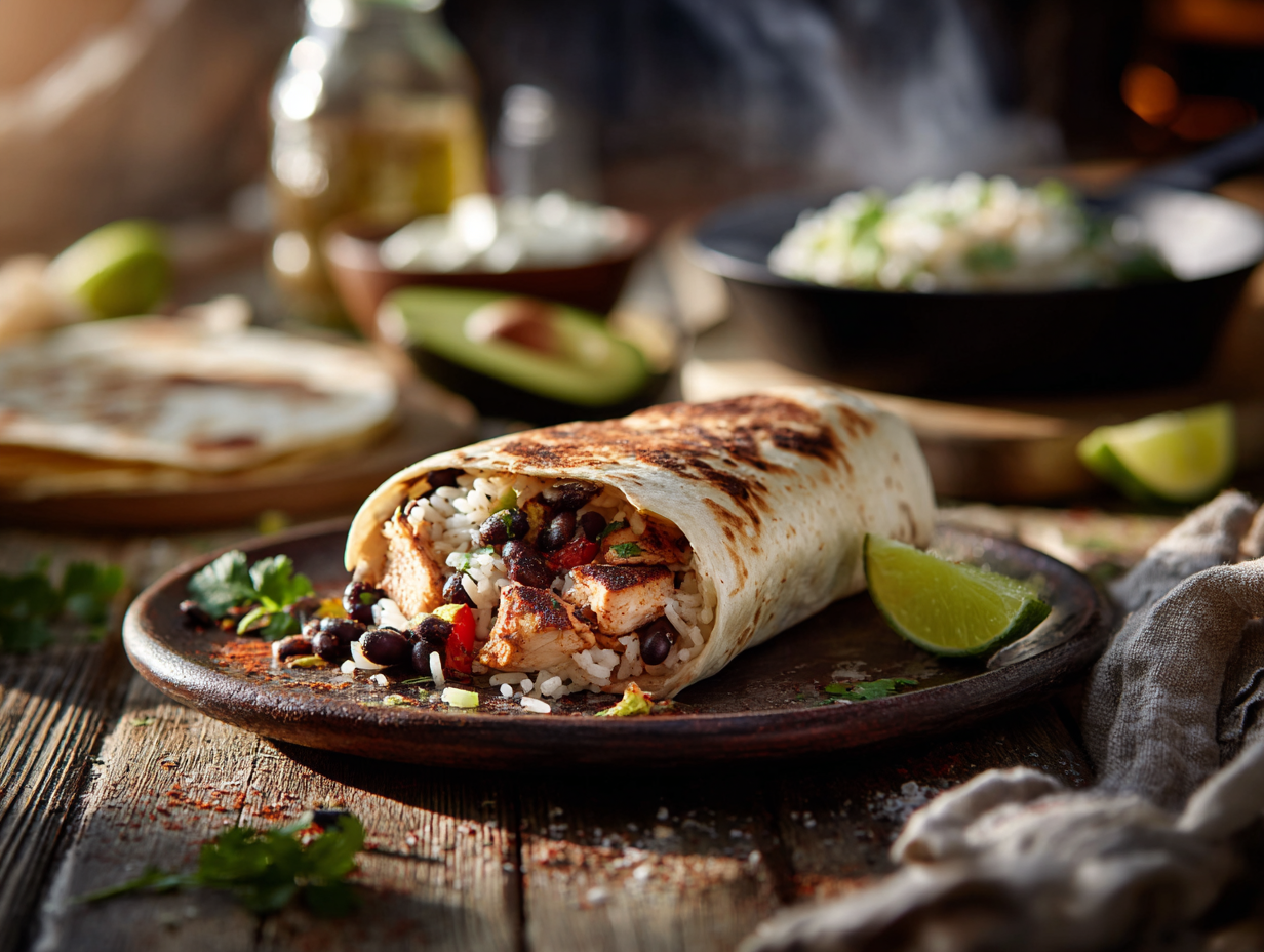 30-Min Smoky Chipotle Chicken & Black Bean Burritos