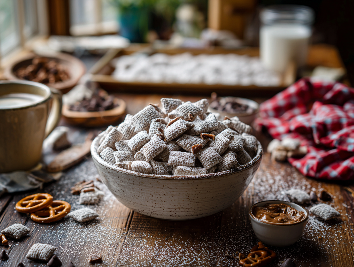 Classic Muddy Buddy Recipe (Puppy Chow) – Salted Chocolate Peanut Butter