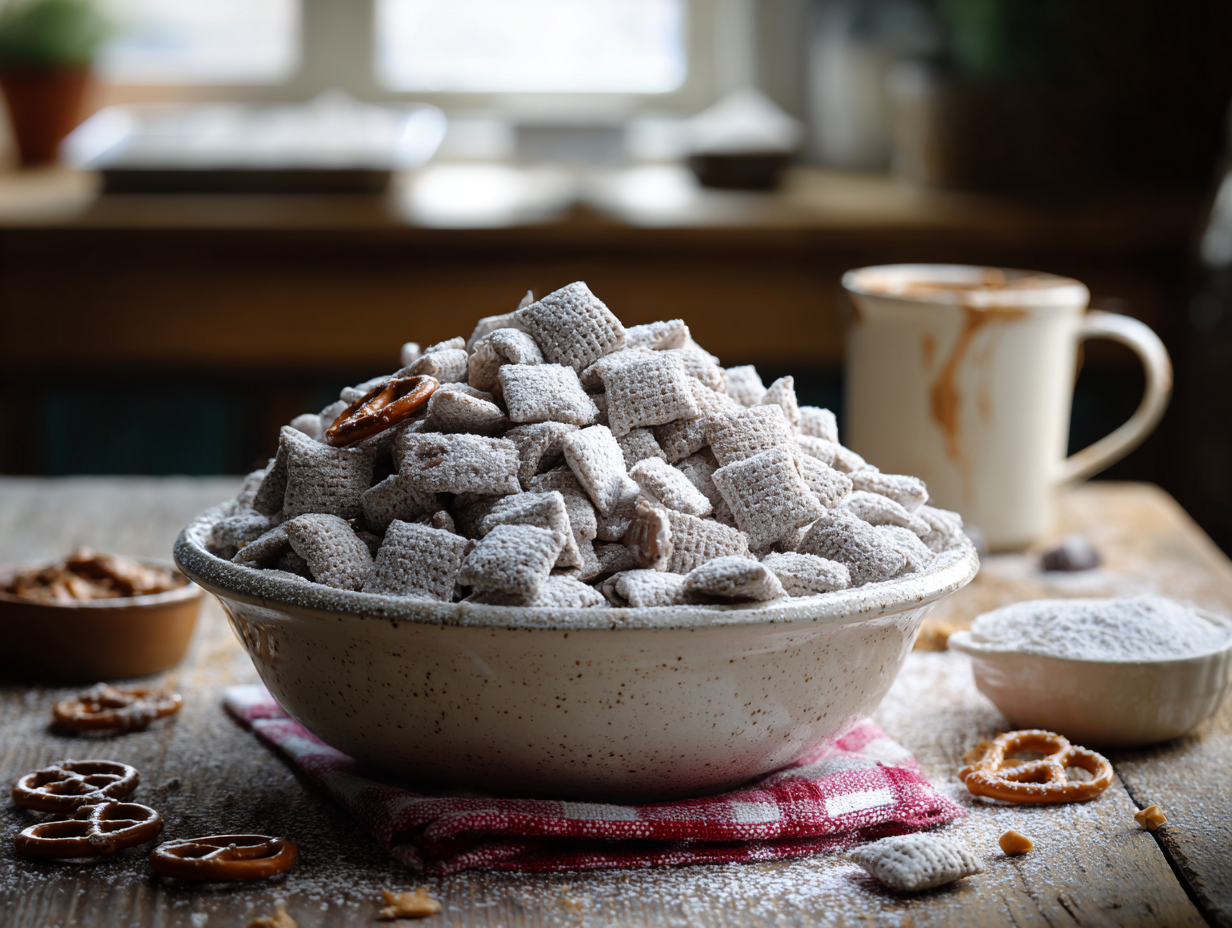 Classic Muddy Buddy Recipe (Puppy Chow) – Salted Chocolate Peanut Butter