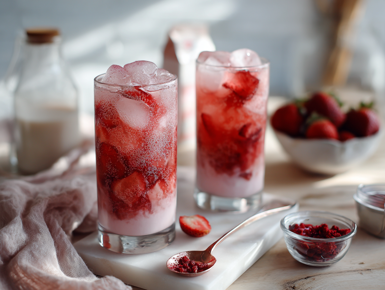Copycat Starbucks Pink Drink (Strawberry Açaí Coconut Refresher)