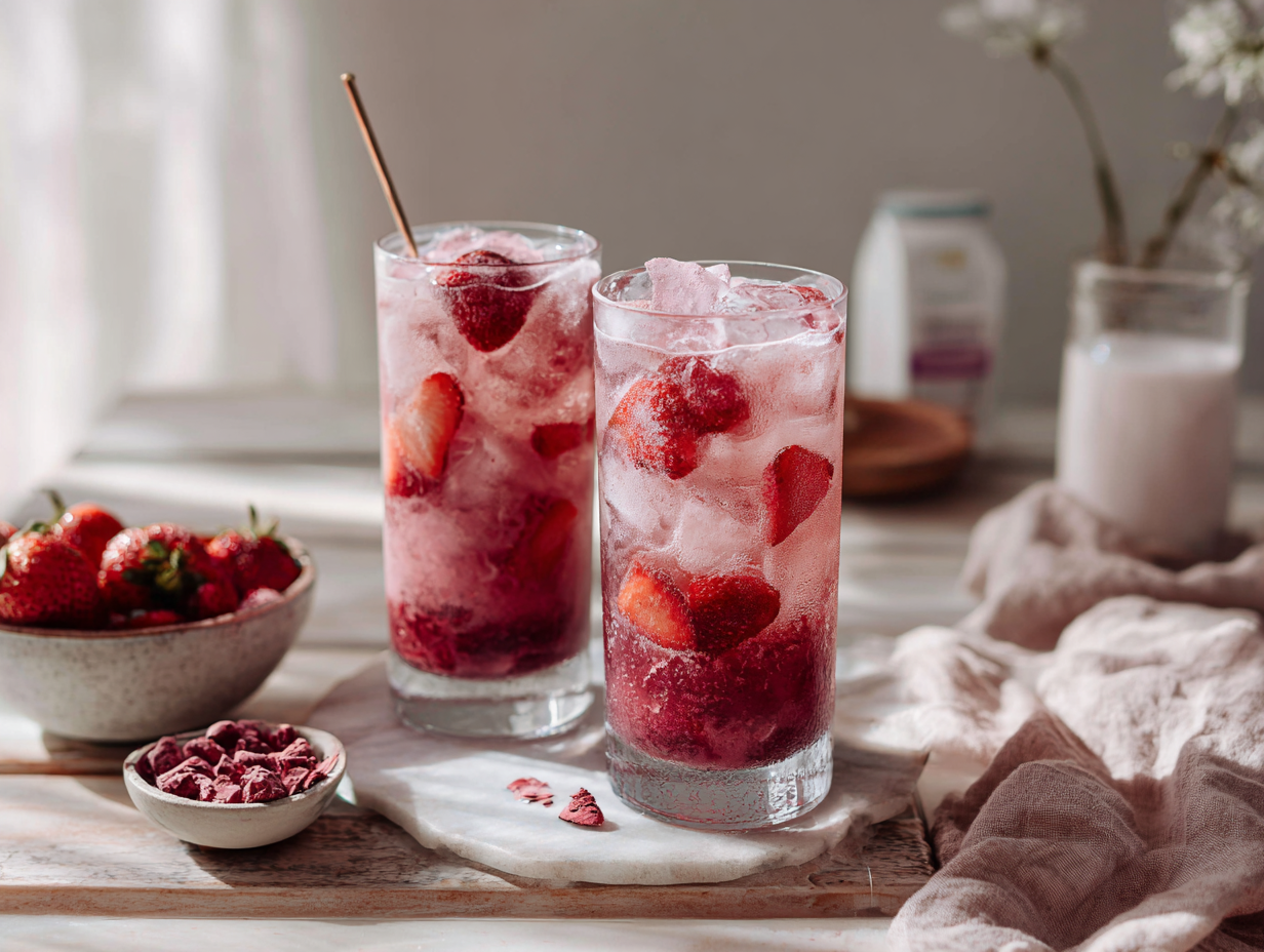 Copycat Starbucks Pink Drink (Strawberry Açaí Coconut Refresher)