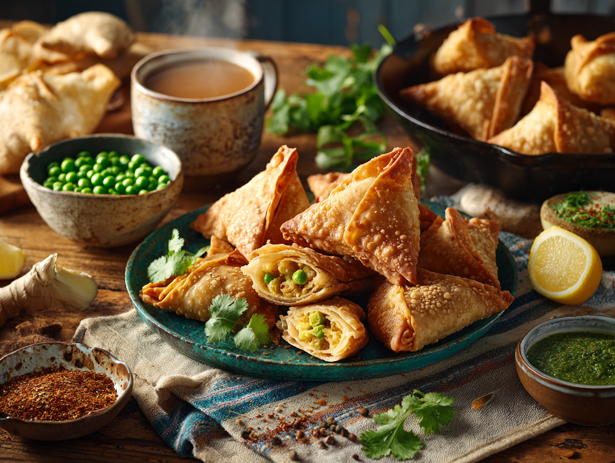 Quick Potato-Pea Samosas (Weeknight Wonton Samosa Recipe)