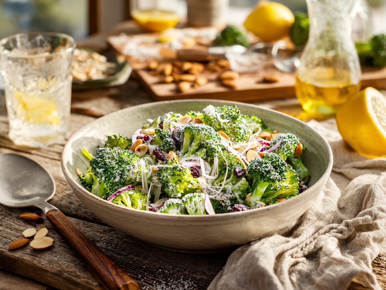 Vibrant Poppy-Seed Broccoli Salad with Yogurt-Honey Dressing