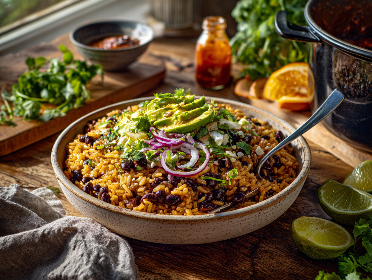 One-Pot Citrus Mojo Rice And Beans