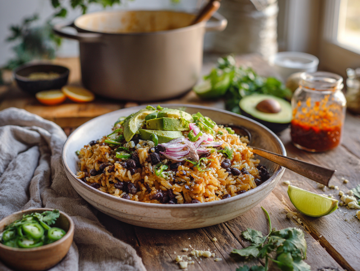 One-Pot Citrus Mojo Rice and Beans