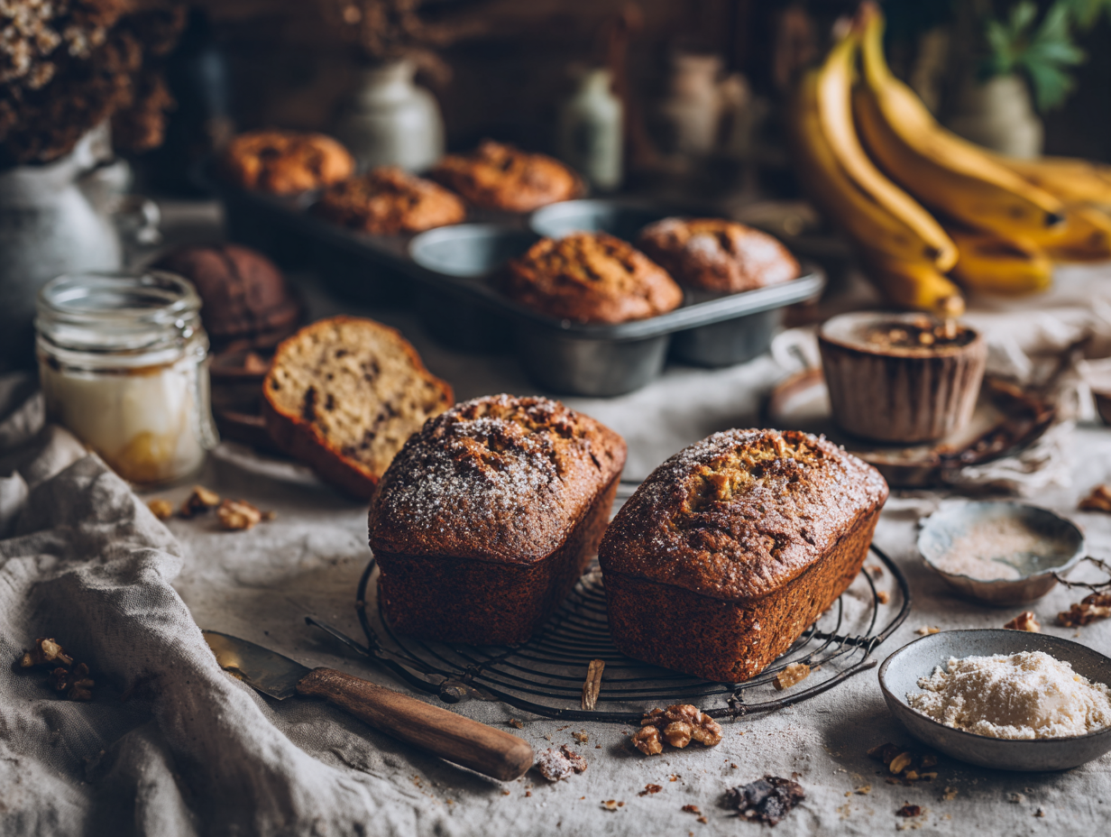 Best Banana Bread In ~30 Minutes (Mini Loaves Or Muffins)