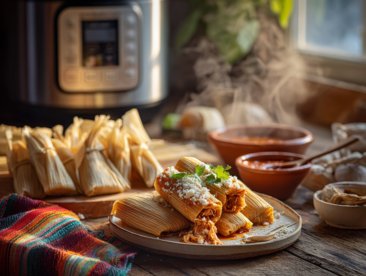 Weeknight Mini Chicken Tamales (Instant Pot or Stovetop)