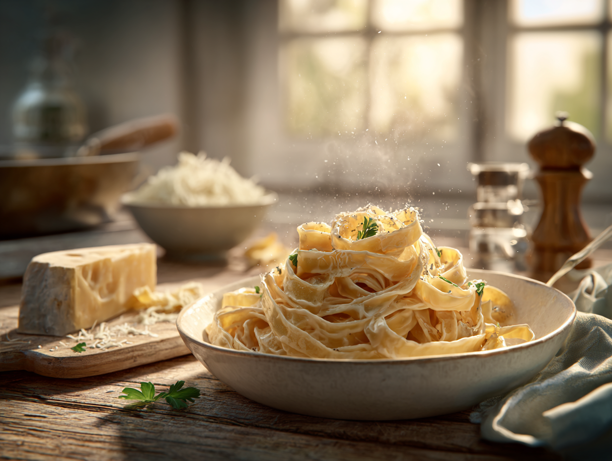 Fettuccine Alfredo (30-Minute, Roman-Style)