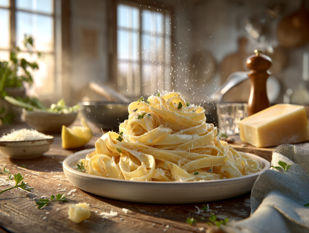 Fettuccine Alfredo (30-Minute, Roman-Style)