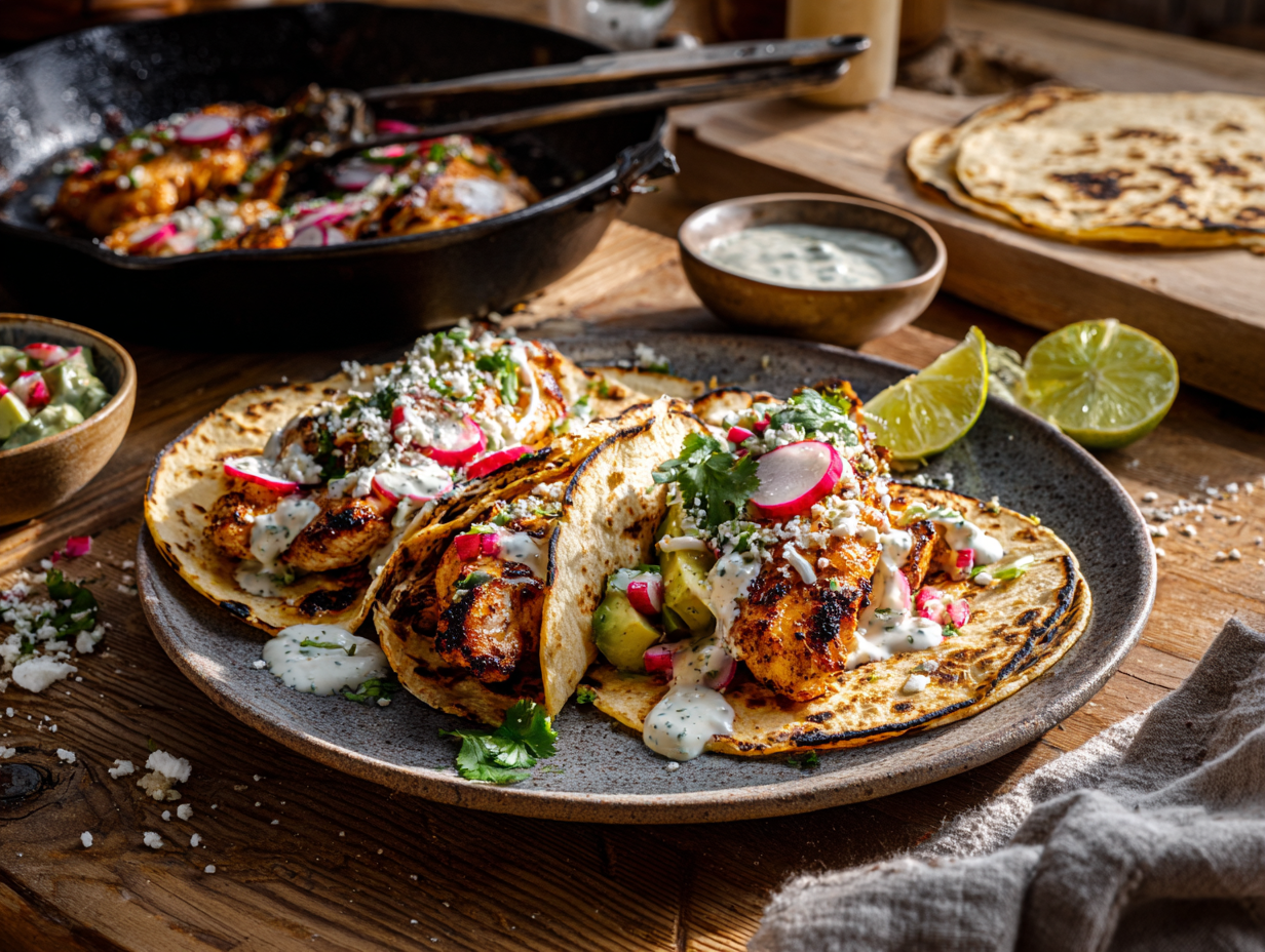 Skillet Chile-Lime Chicken Tacos