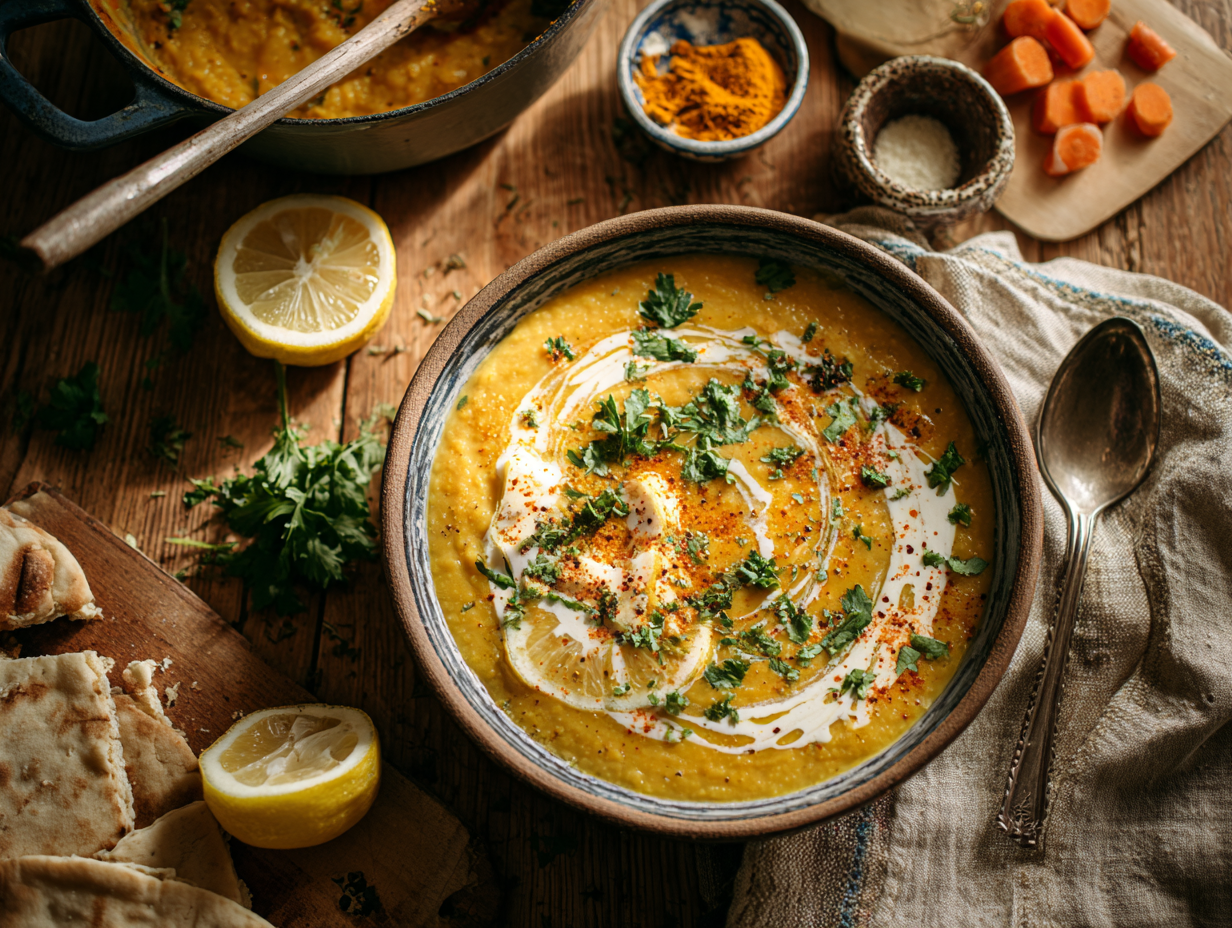 Lemon Turmeric Lentil Soup 2 30-Minute Lemon–Turmeric Red Lentil Soup