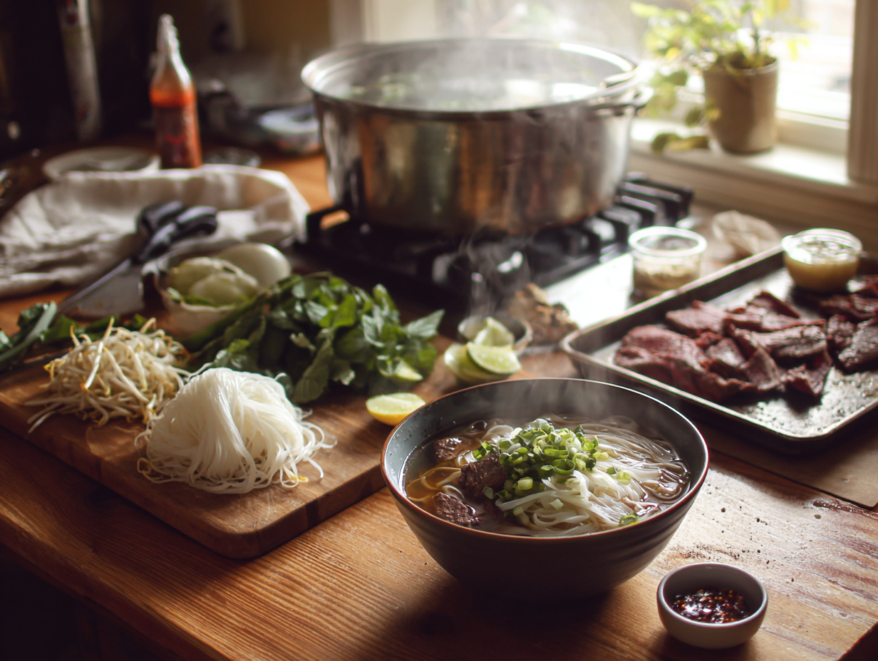30-Minute Weeknight Beef Pho (Phở Bò Tái)