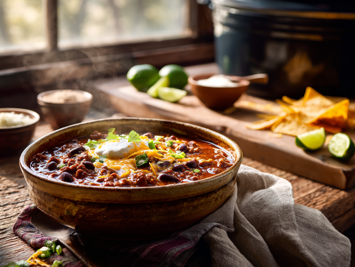 30-Minute Smoky Tex-Mex Beef & Bean Chili