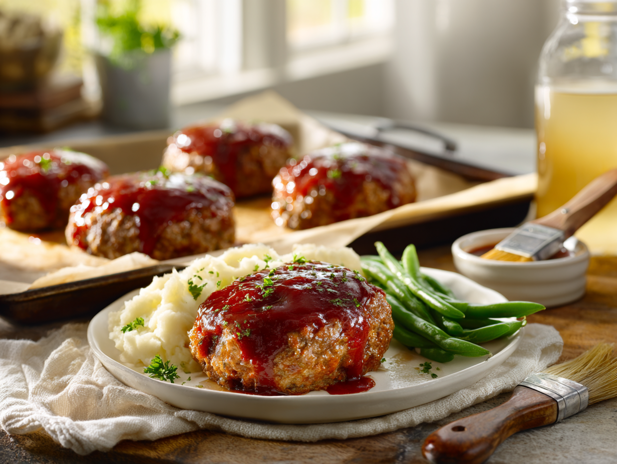 Easy Meatloaf Recipe 30-Minute Mini Loaves with Tangy Glaze