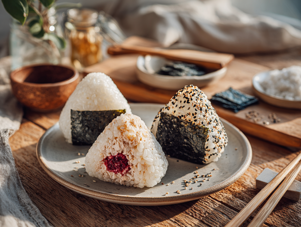 30-Minute Onigiri Recipe Tuna Mayo, Umeboshi, and Furikake