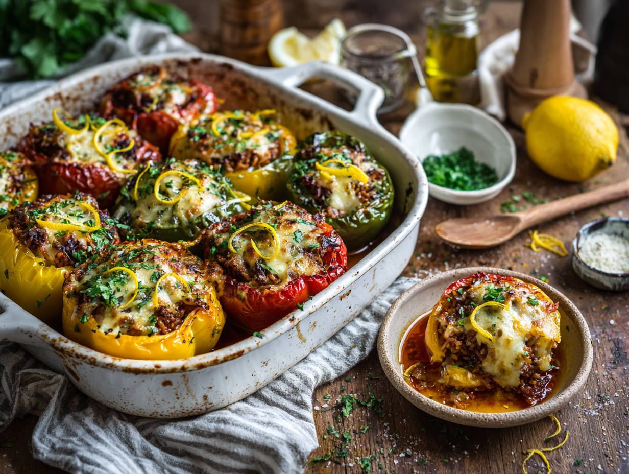 30-Minute Skillet Stuffed Peppers Recipe