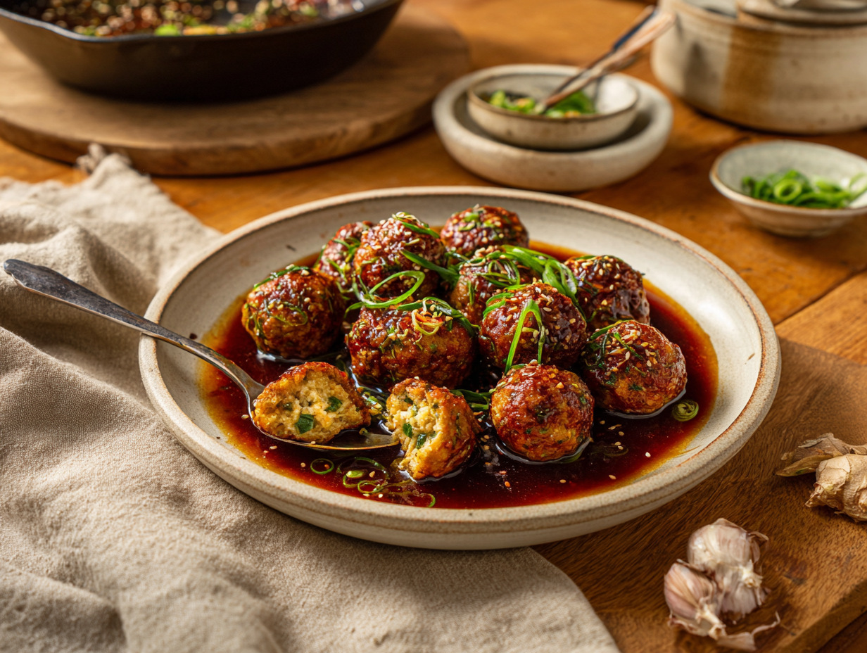 Quick Veg Manchurian with Garlic–Chili Soy Glaze (Pan-Fried)