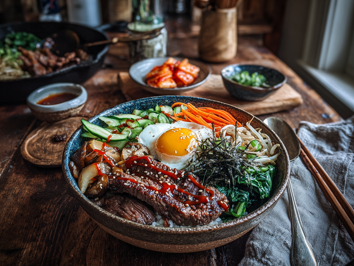 Quick Korean Bibimbap Bowls 2 30-Minute Beef Bibimbap (Korean Mixed Rice Bowls)