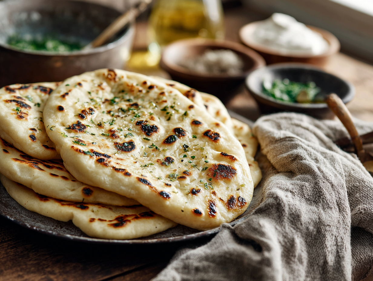 30-Minute Garlic-Herb Skillet Flatbreads