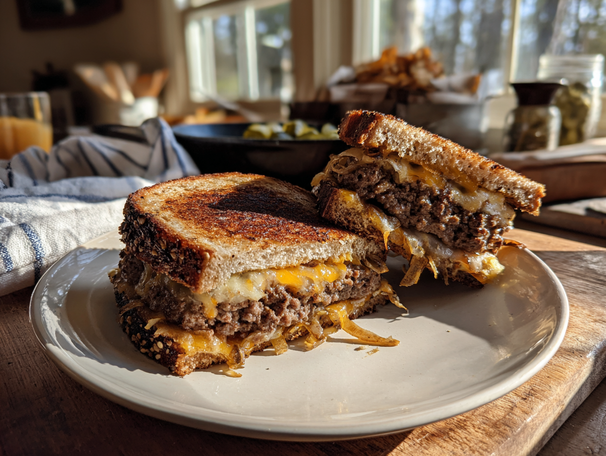 Diner-Style Patty Melt Recipe 2 Diner-Style Patty Melt With Quick Caramelized Onions