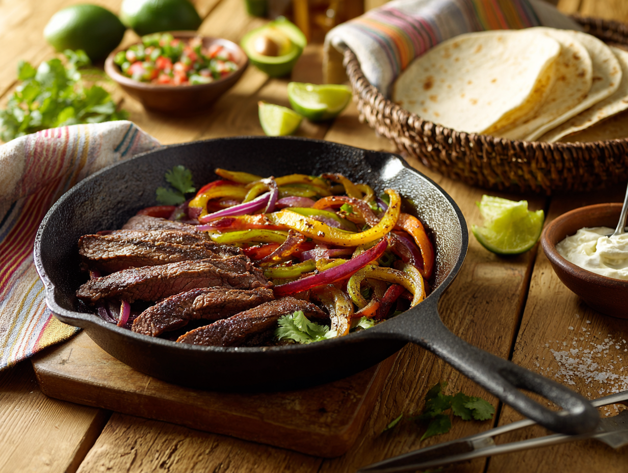 Sizzling Skillet Steak Fajitas 2 Skillet Steak Fajitas In 30 Minutes