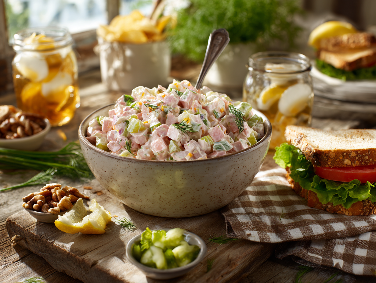 Classic Southern Ham Salad 2 Classic Southern Ham Salad With Dill And Mustard